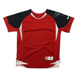 Vintage Nike Jersey Boys Small Red Fit Dry Team Sports Soccer Football Training